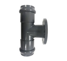 Тройник 90° раструбный с ПВХ фланцем 160 мм