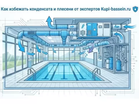 Вентиляция в помещении с бассейном: требования и расчет во избежание плесени