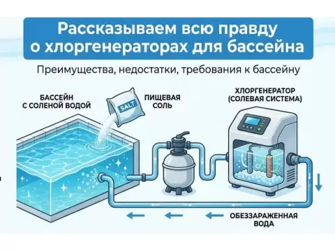Хлоргенератор для бассейна: плюсы и минусы солевой системы