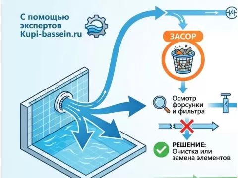 Противоток для бассейна не создает напор: 5 причин и решение