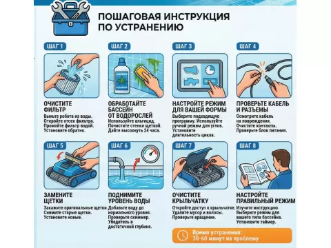 Робот-пылесос для бассейна плохо чистит: 8 причин и что делать