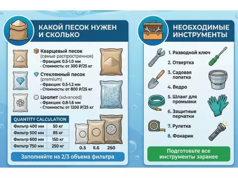 Как самому заменить песок в фильтре для бассейна: пошаговая инструкция