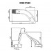 Горка Curved Slide с поворотом вправо, выс 1,78м., поручни из алюм., цвет синий, Astralpool