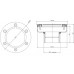 Форсунка донная O 120 (плитка) G2 (наружн.) нерж. ст. AISI-304