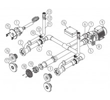 Основной комплект Standard, RG-бронза, 4 форсунки, для бетон.бас., насос-1,5 кВт, 230 В