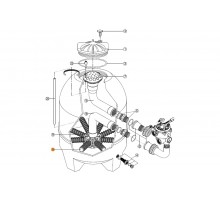 Сепаратор фильтра BL, BR, AK, SSB (900) (на защелках) Kripsol L320мм RFD0115.00R/RRFI0008.03R