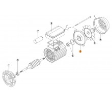Крышка задняя эл.двигателя насоса KA/KAP-550 (МЕС -100) Kripsol (7305.A)/RBM1020.52R/PMOT0002.05R