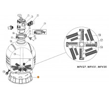 Платформа общая для бочки фильтра Emaux MFV35 900 (011120370)