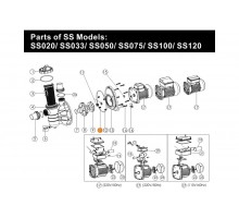 Винт M8х16 крепления двиг. к задней крышке помпы насоса SS в компл.с упл.кольцом 89022403/E022402