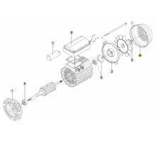 Кожух (металл) вентилятора насоса Kripton KRF-1250 (MEC-132)Kripsol  RBM1040.72R