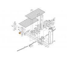 Пластина металлическая опоры стойки силовой б-на J-4000 (овал) 1320164