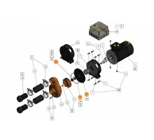 Крышка задняя (фланец) насоса Jet Swim 2,2/4,0 кВт Pahlen+прокладка-кольцо+сальник (в компл.) 636004