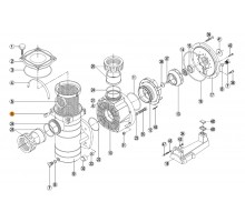 Гайка болта крышки префильтра насоса KAN Kripsol RBH 0001.04R/RPUM0006.01R