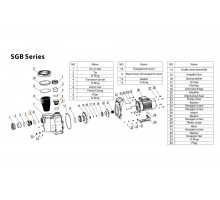 Прокладка-кольцо втулки с резьбой муфты d63 насоса SGB Mayer Schwimmbad F02010077