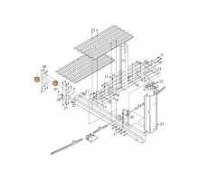 Пластина-соединитель металлическая опор стоек силовых б-на J-4000 (10х5,5) 1510141