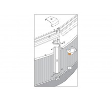 Накладка декор.боков.верхней пластины-фиксатора для закругл.части(Эсприт-биг беж.-ов.,круг)LC 10005