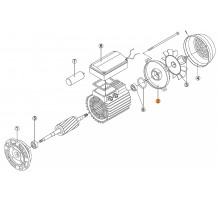 Крышка задняя эл.двигателя насоса KAN (МЕС -132) Kripsol RMOT0002.07R