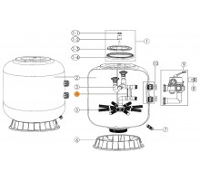 Фиксатор трубы диффузора с трубой коллектора фильтра S700-S1200 Emaux (01101065/01111090/4110000990)