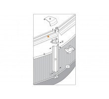 Рейка перил косая (Эсприт-Биг беж. - овал, круг) TL 10005