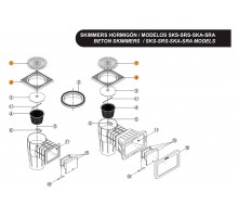 Крышка декор. верхняя (пластик) с рамкой к скимм SKS,SKA,SKSL,SKAL,RGP Kripsol (RSK 010.A+RSK 020.A)
