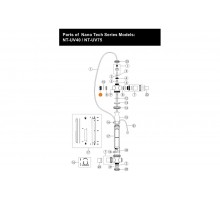 Заглушка прозрачная установки УФ Emaux Nano Tech UV-C Timer NT-UV40-T/NT-UV75-T 430221017