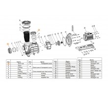 Гайка муфты d110 насоса  Mayer Schwimmbad LX A31020025