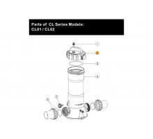 Крышка с гайкой автохлоратора Emaux CL-01 (89440204/E130204)