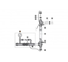 Эжектор с байпасом установки ултьтрафиолетовой Blue Lagoon Ozone  UV-C 75000  (F990134/4800068)