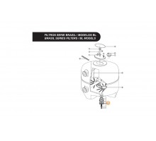 Пробка сливная (компл. с сепаратором) фильтра BRASIL Kripsol RBR 040.A
