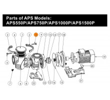 Винт хомута крышки префильтра насоса APS (5,5HP-7HP) (п.3) Emaux 420566559