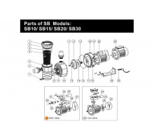 Двигатель к насосу SB15 (220В) Emaux  89021302