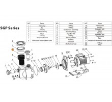 Прокладка-кольцо d140*5 крышки префильтра насоса SGP Mayer Schwimmbad LX F02010103