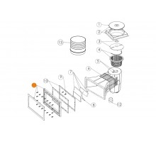 Фланец с винтами и декоративной накладкой (п.12) скиммера Emaux EM00140-SV (89150707)
