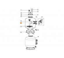 Фиксатор трубы диффузора с трубой коллектора фильтра S450-S650 Emaux (01111046/4110000636)
