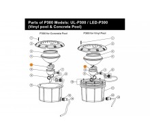 Прокладка-кольцо уплотнительная (силиконовая) прожектора Emaux UL-P300 (Opus) (02021001)