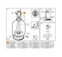 Вентиль 6-ти поз. (верхний 1 1/2") для фильтра S2 Kripsol  SP0714TE