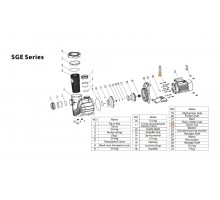 Гайка М8 насоса SGE Mayer Schwimmbad LX J43010007