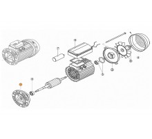 Крышка передняя эл.двигателя KS-150, 200, 300 KA/KAP-250,300 (МЕС -80) Kripsol (7004.A)/RBM1010.30R