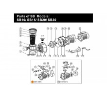 Двигатель к насосу SB30 (220В) Emaux  89021304