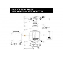 Бочка фильтра д.650мм (верх. подсоед.) Emaux V650 (без вентиля)