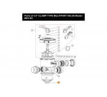 Прокладка-кольцо 6-ти поз. вентиля 2" верх. подс. для упл. коллектора фильтра  Emaux (02011005)