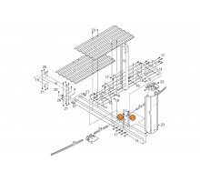 Крепёж стойки вертикальной металлической стенки бассейна J-4000 (овал) 1320169
