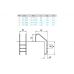 Лестница 3 ступени (ш.б.) Flexinox OVERFLOW AISI 304 для бассейна