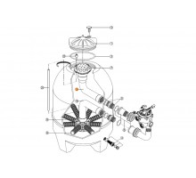 Коллектор верхний с диффузором для фильтра Balear BL 900 (н.о.) Kripsol (RRFI0007.00R+RRFI0015.04R)