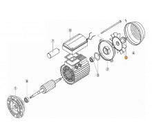 Вентилятор эл.двигателя насоса OK-100 (МЕС -71)  Kripsol (7402.A/RMOT0003.02R/RBM1030/22R)