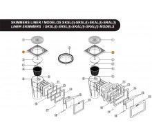 Рамка квадрат.для крышки декор. верхней к скимм SKS,SKA,SKSL,SKAL,RGP Kripsol RSK 020.A/RSKI0002.00R