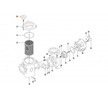 Болт крышки префильтра  насоса KRF Kripsol RKR 010.A