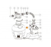 Бочка фильтра д.330мм (верх.подсоед.) FSU Emaux (01331061)