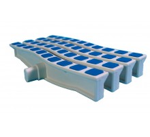 Решетка переливная цветная волна Anti Slip 250 х 26.5 мм синий DE2725B Emaux 88171108
