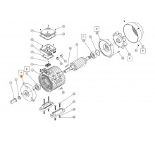 Крышка передняя эл.двигателя насоса противотока Jet Swim 1200 (2,2кВт) Pahlen (631286) нов.обр.
